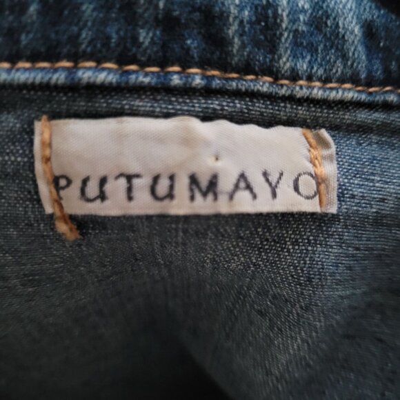 Putumayo Womens Denim Jean Jacket Size Small Blue Retro 90s - Picture 5 of 12